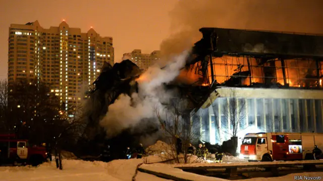 Пожар в здании библиотеки ИНИОН