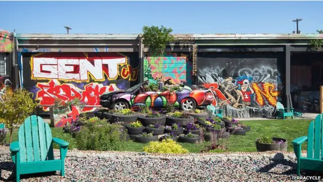 Jardim da TerraCycle | Foto: TerraCycle