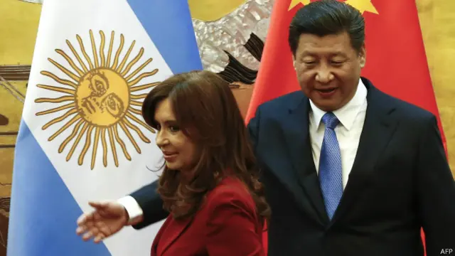 Critina Fernández y Xi Jinping