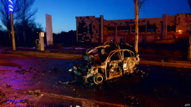 После обстрела в Донецке