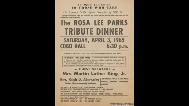 Rosa Parks Papers, Librería del Congreso, Washington DC.