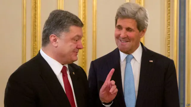 Джон Керри и Петр Порошенко