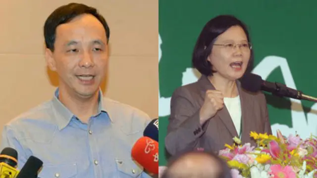 国民党新任主席朱立伦(左)和民进党主席蔡英文将首次交锋