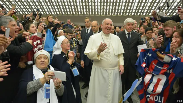 Папа Франциск во время аудиенции