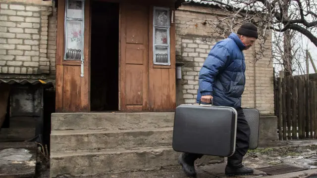 Беженец в Донбассе