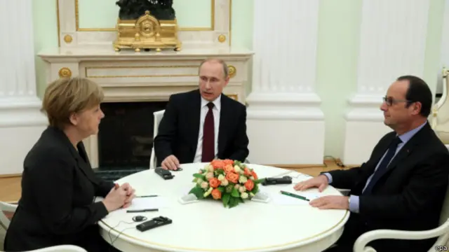 Меркель, Путін та Олланд