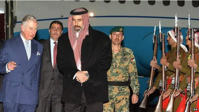 查爾斯王子抵達約旦,將與約旦國王進行會談。