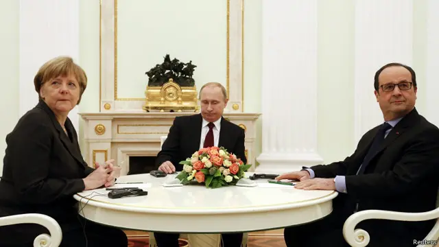 رهبران آلمان، روسیه و فرانسه درباره طرح صلح پیشنهادی با هم دیدار و گفتگو کردند