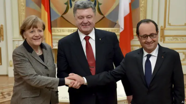 پیشتر رهبران فرانسه و آلمان برای خاتمه بحران اوکراین طرح صلحی ارائه داده‌اند