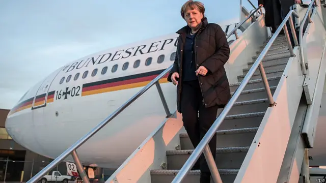 Merkel llegó a Washington el domingo.