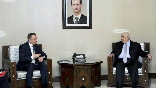 وزير خارجية بيلاروس أكد دعم بلاده للحل السلمي للأزمة السورية.