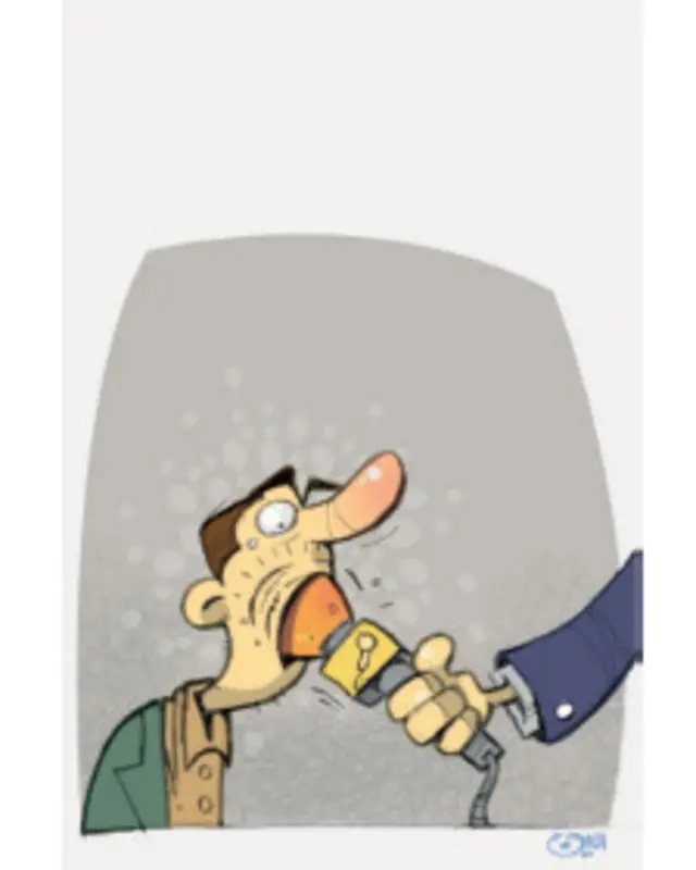 کارتون امین منتظری، بی قانون