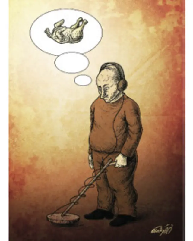 گرانی گوشت - کارتون جواد تکجو، اعتماد