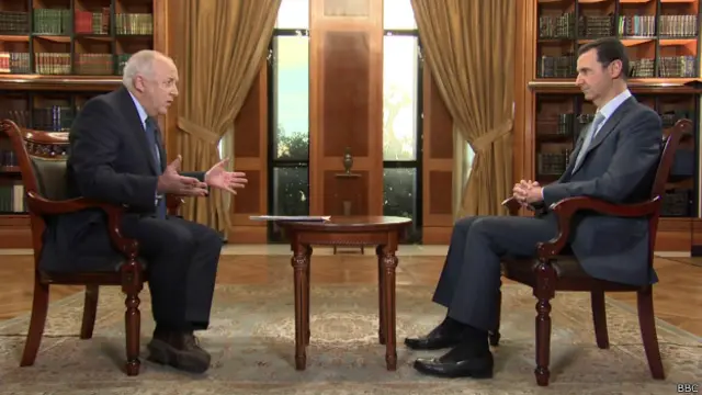 В ходе интервью с Башаром Асадом