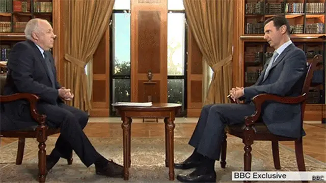 اسد در مصاحبه با بی بی سی دریافت اطلاعات از آمریکا را تایید کرد