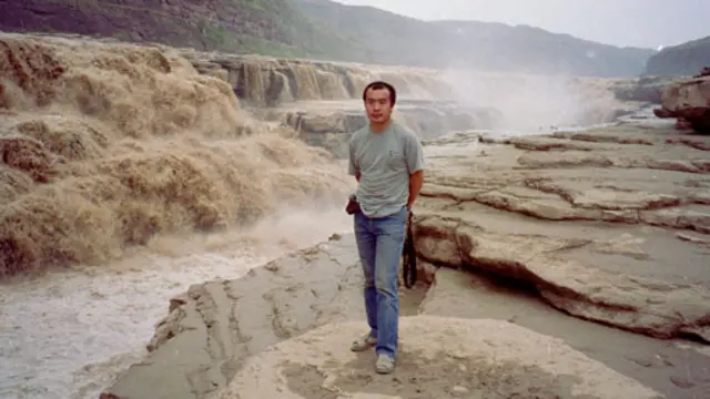 王力雄-1993年黃河壺口瀑布