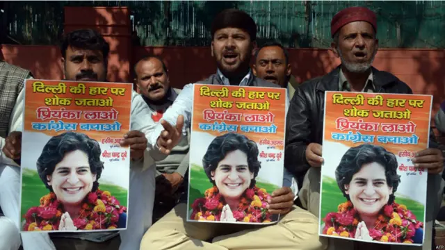 کانگریس ان انتخابات میں کوئی سیٹ حاصل نہ کر سکی۔ پارٹی کے مایوس کارکنوں میں اب پرینکا گاندھی میں امید کی کرن نظر آ رہی ہے۔