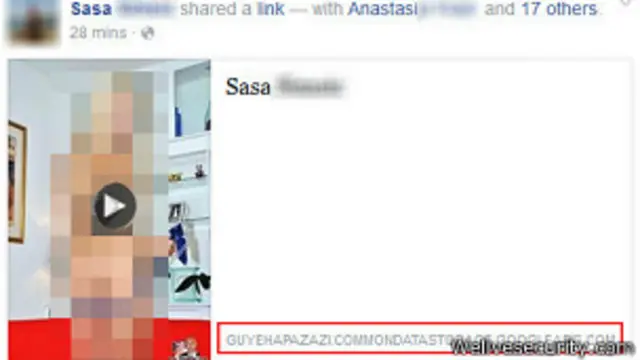 Falso video porno
