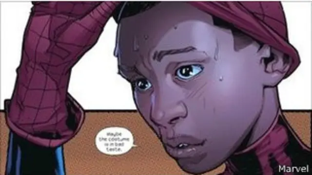 Morales es un personaje mestizo que está en la versión impresa del cómic desde 2011.