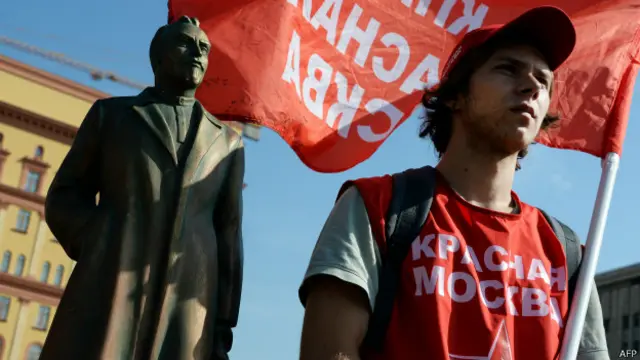 Акция протеста коммунистов на Лубянке