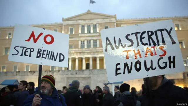 مظاهرة في أثينا ضد إجراءات التقشف