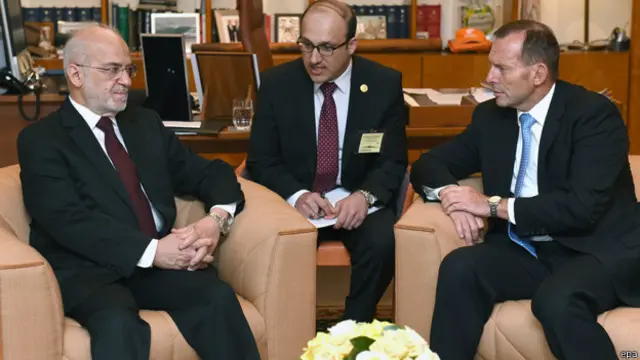 إجتمع الجعفري برئيس الحكومة الأسترالية توني آبوت