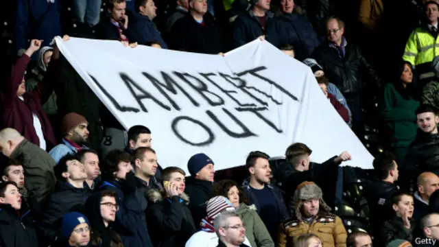 Para pendukung Aston Villa menyerukan pemecatan Paul Lambert setelah klub itu kalah oleh Hull City.