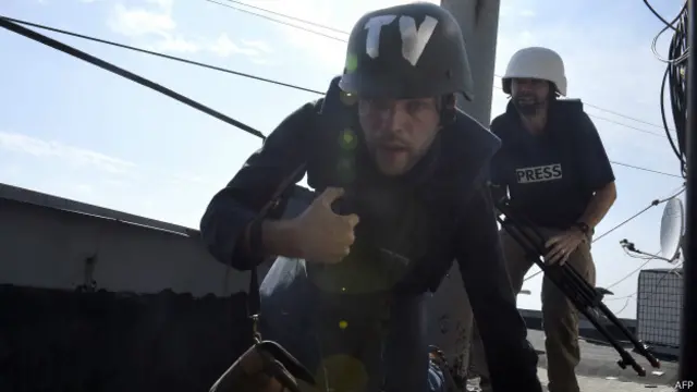 Журналисты на востоке Украины