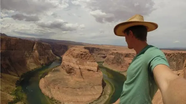 کرس نے امریکہ کے گرینڈ کینیئن کا بھی دورہ کیا