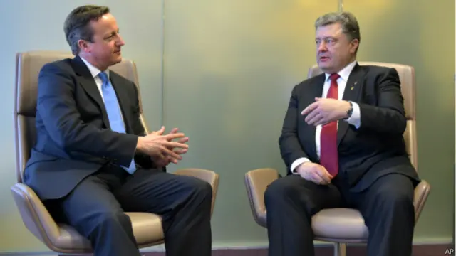 Дэвин Кэмерон и Петр Порошенко