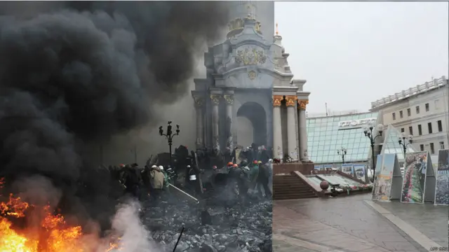 У подножия памятника Независимости.