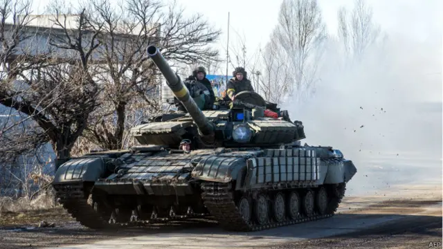 украинский танк в дебальцево