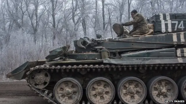 На дороге в Дебальцево