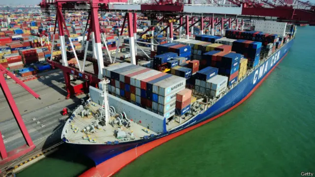 Barco de carga en China