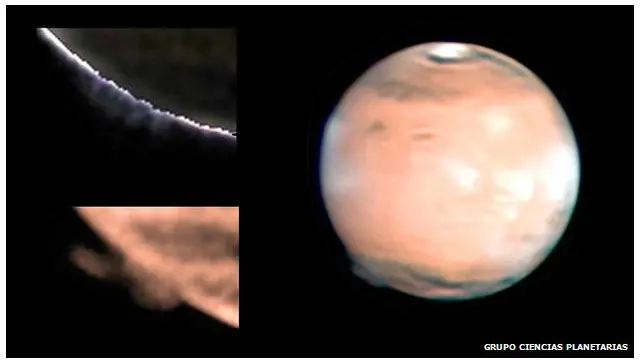 سائنسدانوں کے مطابق گرد و غبار کو مریخ کی فضا میں دو سو کلومیٹر کی بلندی پر دیکھا گیا