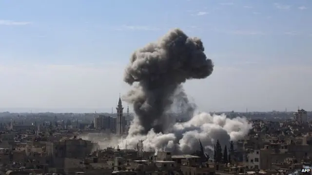 大馬士革郊區硝煙騰起