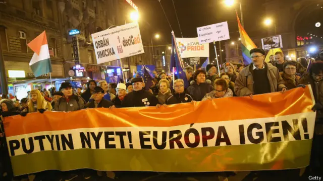 Демонстрация в Будапеште