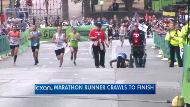 انہیں ویل چیئر استعمال کرنے کی پیش کش کی گئی جسے انہوں نے یہ کہتے ہوئے مسترد کر دیا کہ "مجھے دوڑ مکمل کرنے دی جائے"