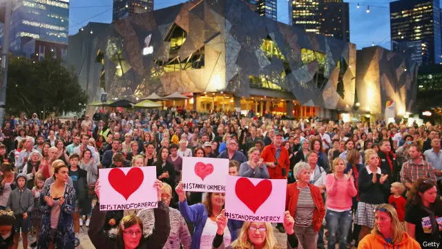 آسٹریلوی شہریوں کی موت کی سزا پر متوقع علمدرآمد کے خلاف آسٹریلیا میں مظاہرے