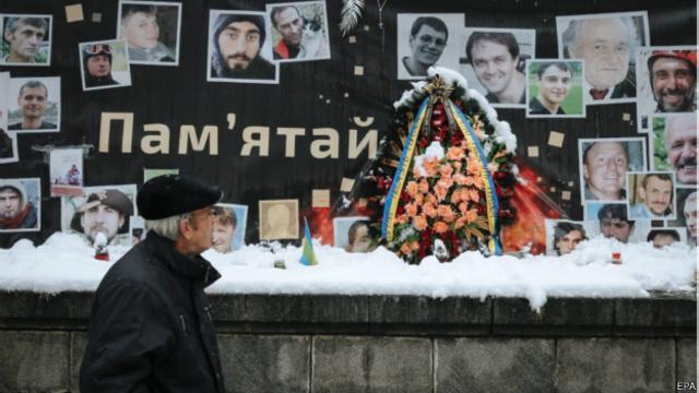 Мемориал погибших на Майдане на улице Грушевского, Киев