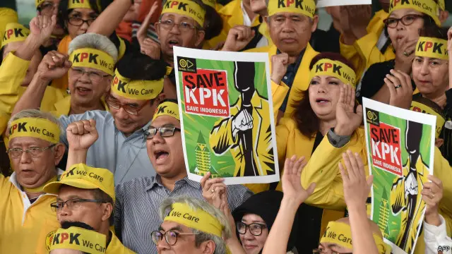 Unjuk rasa mendukung KPK