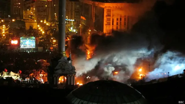 Майдан в ночь на 19 февраля