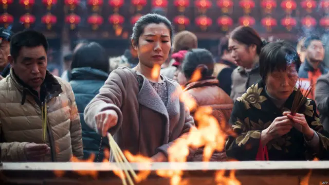 上海城隍庙的香客