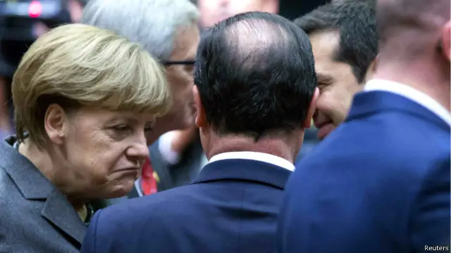 آنگلا مرکل صدراعظم آلمان (چپ) الکسیس سیپراس نخستوزیر یونان (راست)