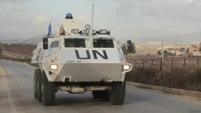 Броневик миротворцев ООН в южном Ливане