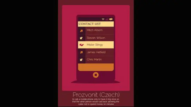 Prozvonit (Çekçe) ‘birinin cep telefonunu çaldırıp kapatarak sizi aramasını sağlamak’