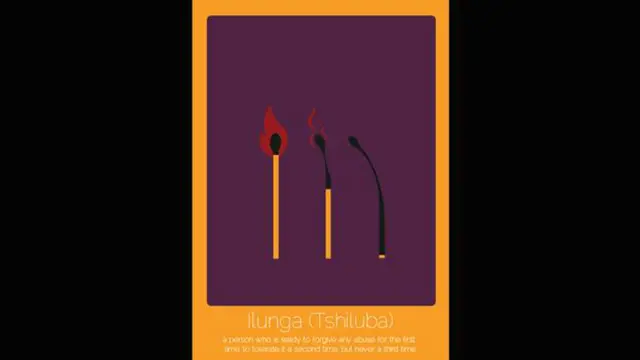 Ilunga (Ciluba dili - Kongo) ‘Herhangi bir suistimali birinci defa affeden, ikincide hoş gören, ama üçüncüye asla izin vermeyen insan’