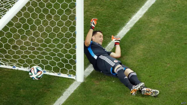 Gol de Brasil frente a Colombia