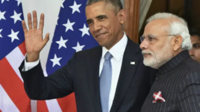莫迪与奥巴马会面