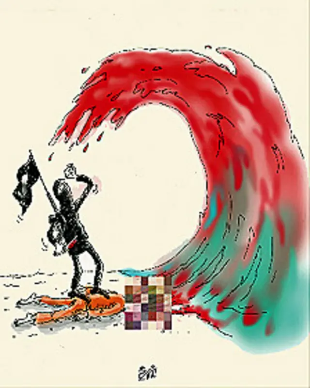 اعدام جمعی داعش
کارتون فیروزه مظفری، اعتماد